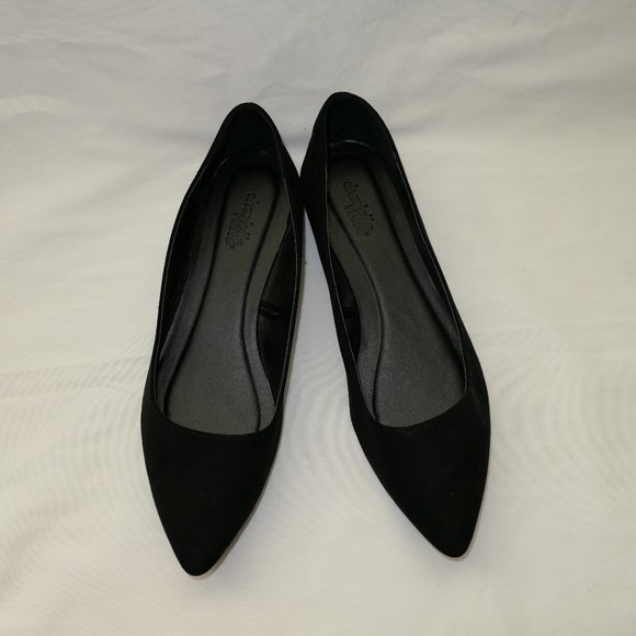 COPY - Black Pointed Toes Ballet Flats - Picture 2 of 3